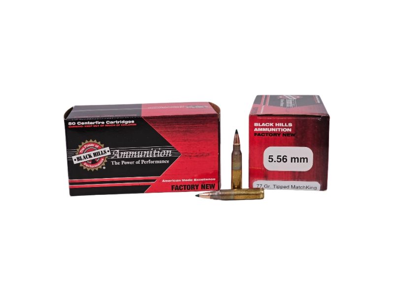 Black Hills 5.56x45mm 77 Grain Tipped Match King 50 Rounds