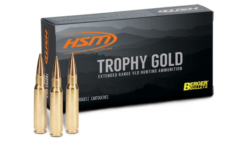 HSM Trohpy Gold 300 Weatherby 168 Grain Berger HPBT