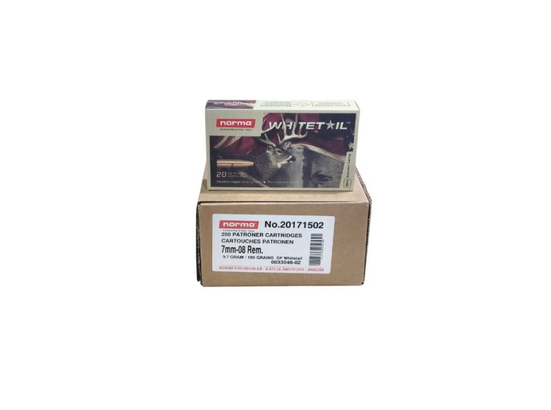 Norma Whitetail 7mm 08 CASE 150 Grain Soft Point 200 Rounds